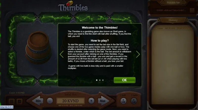 Trải nghiệm thực tế Thimbles tại Go88