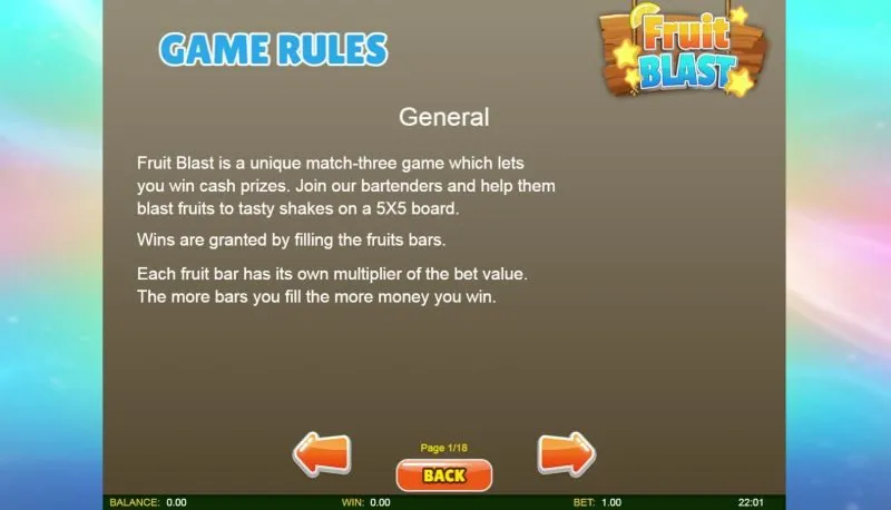 Luật chơi cơ bản của Fruit Blast